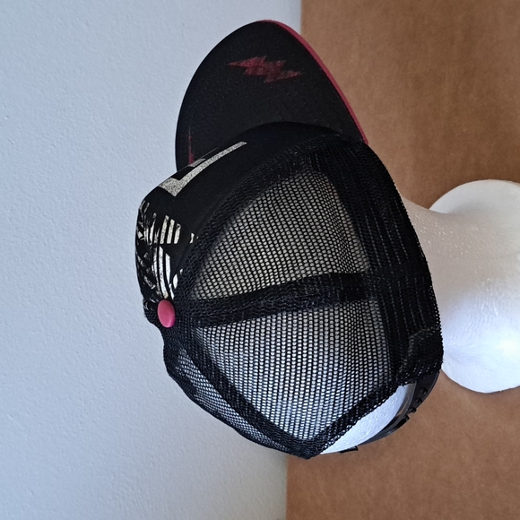 Fox Hat lightning bolt Riders Company black pink adjustable - Picture 3 of 6